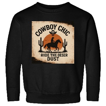 Discover Cowboy Chic Desert Ride Design Sweatshirts