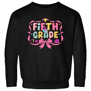 Discover Preppy Back To School 5th Grade Coquette Bow Girls Sweatshirts
