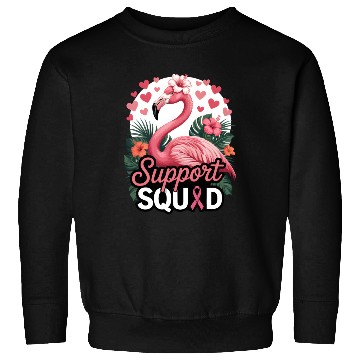 Discover Pink Flamingo Support Squad Design Sweatshirts