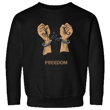 Discover Broken Chain Hands Embracing Freedom Sweatshirts