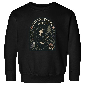 Discover Cottagecore Witch Herbalist Illustration Sweatshirts