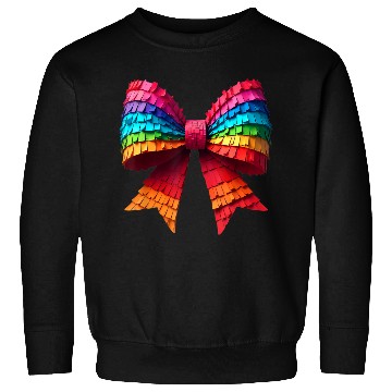 Discover Vibrant Rainbow Paper Ribbon Bow Sweatshirts