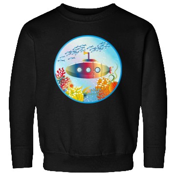 Discover Colorful Submarine in a Tropical Coral Reef Sweatshirts