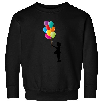 Discover Girl with Colorful Balloons Sweatshirts