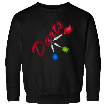 Discover Colorful darts with darts lettering Sweatshirts