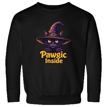 Discover Enchanted Cat Witch Sweatshirts Design
