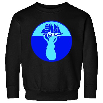 Discover Octopus Ship Attack Sailing Sailboat Sea Monster Sweatshirts