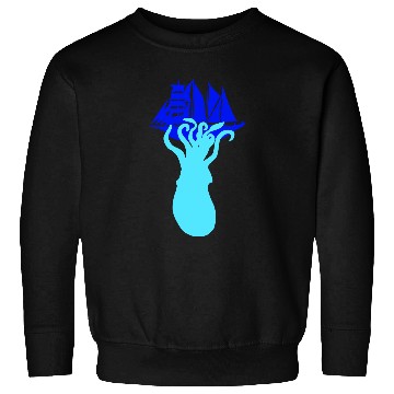 Discover Octopus Ship Attack Sailing Sailboat Sea Monster Sweatshirts