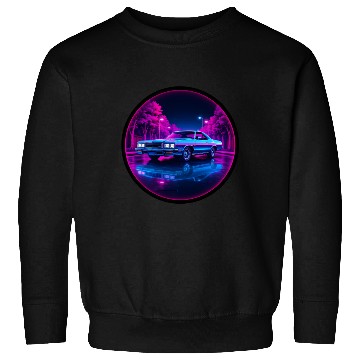 Discover Retro Neon Car 80s Aesthetic Night Design Sweatshirts