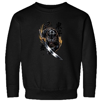 Discover Fierce Black Panther With Samurai Sword Sweatshirts
