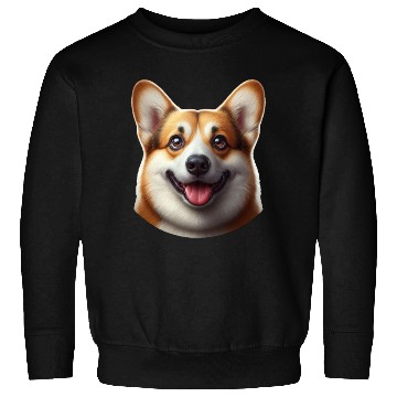 Discover Vibrant Corgi Face Illustration Sweatshirts
