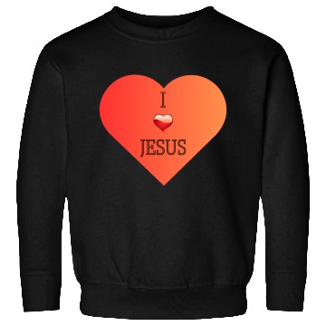 Discover I Love Jesus Heart Design Sweatshirts