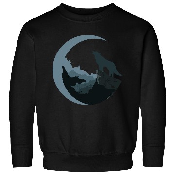 Discover Wolf Moon Silhouette Sweatshirts