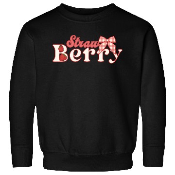 Discover Sweet Strawberry Bow Cute Cottagecore Graphic Sweatshirts