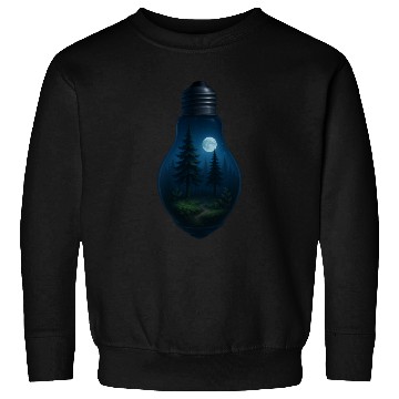 Discover night forest inside the bulb Sweatshirts