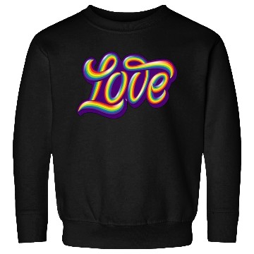 Discover Rainbow Love Script Design Sweatshirts