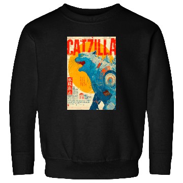 Discover Catzilla Retro Movie Poster Sweatshirts