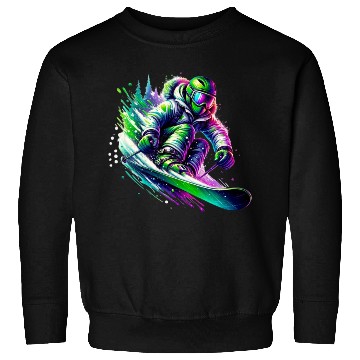 Discover Vibrant Neon Skiing Warrior Sweatshirts