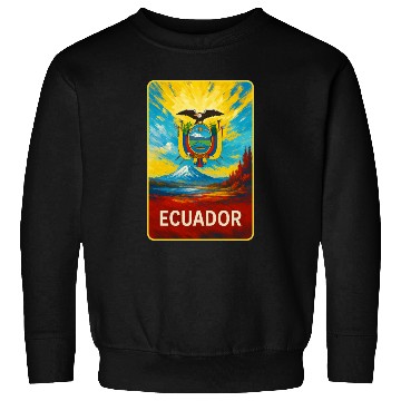 Discover Ecuador - Colorful Emblem Sweatshirts