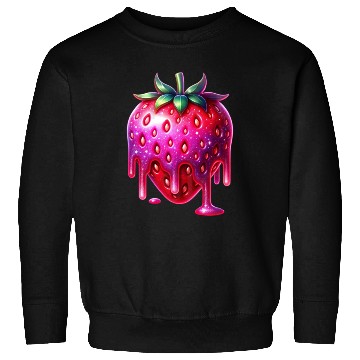Discover Vivid Dripping Strawberry Artwork Sweatshirts