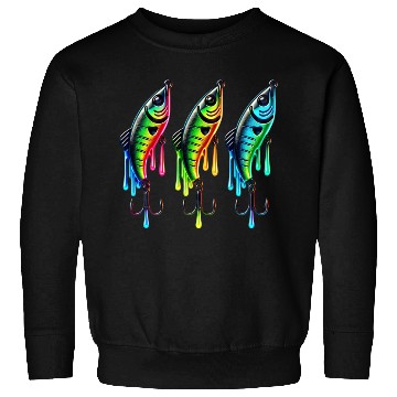Discover Neon Rainbow Fish Trap Sweatshirts