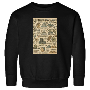 Discover Vintage Conspiracy Theory Icons Sweatshirts