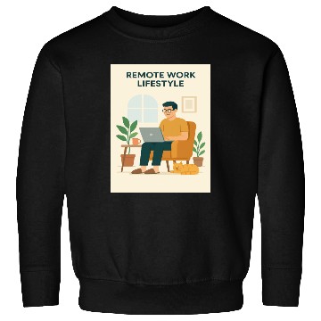 Discover Remote Work Lifestyle Illustration Sweatshirts