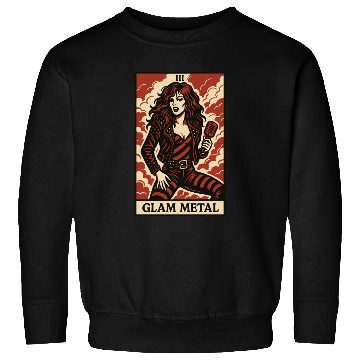 Discover Glam Metal Tarot Card – Fierce, Flashy, and Loud Sweatshirts