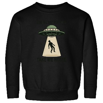 Discover Social Battery 0% Alien Abduction Sweatshirts