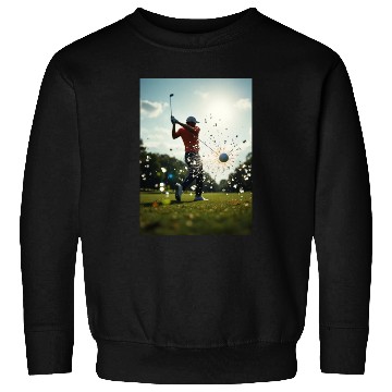 Discover Dynamic Golf Swing Illustration Sweatshirts