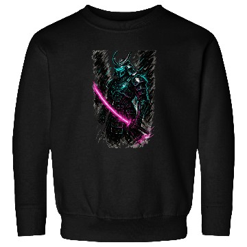 Discover Neon Samurai Warrior Illustration Sweatshirts