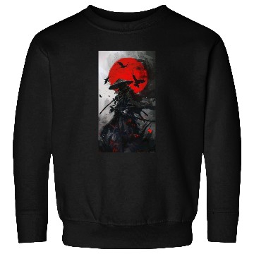 Discover Dark Samurai with Crimson Moon Sweatshirts