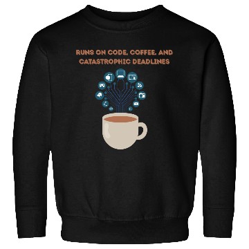 Discover Software date engineer runs on coffee Sweatshirts
