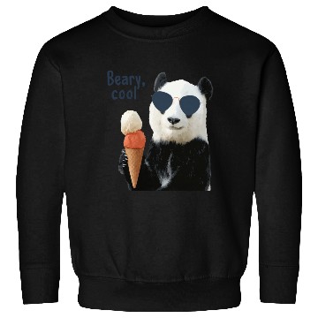 Discover Cool Panda with Sunglasses and Ice Cream Sweatshirts