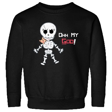 Discover Cute Funny Dog Scared Skeleton Sweatshirts