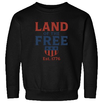 Discover Land of the Free Patriotic Badge Sweatshirts