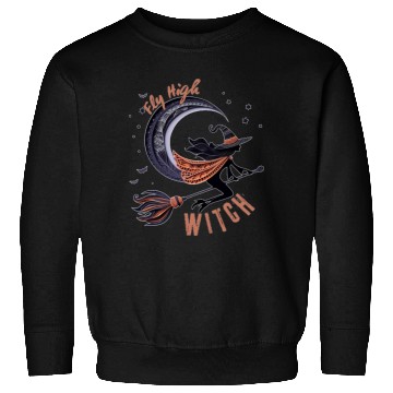 Discover Halloween-Witch-On-Broom–Zentangle-3D-Paper-Design Sweatshirts