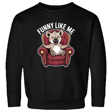 Discover Funny Hyena Cub on Throne Sweatshirts