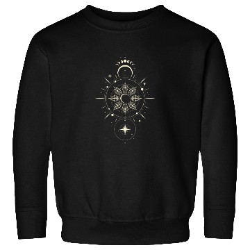 Discover Celestial Mandala Sun and Moon Design Sweatshirts