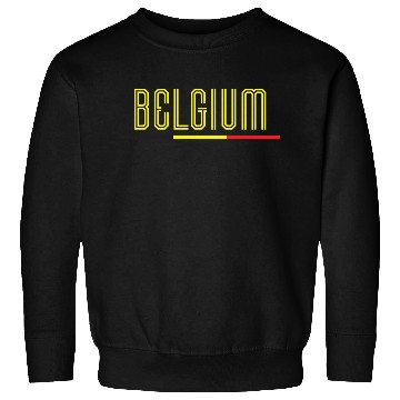 Discover Bright Typography Belgium Flag Design Sweatshirts