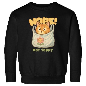 Discover Cute Cat Wrapped in Laundry with Affirmation Sweatshirts
