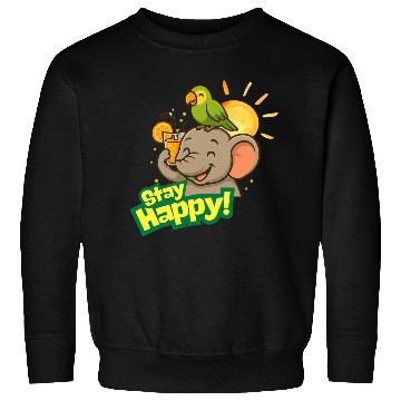Discover Stay Happy – Smiling Elephant Sweatshirts