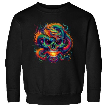 Discover Dragon Skull Portrait Sweatshirts