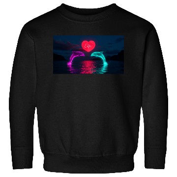 Discover In a stunning digital artwork, two dolphins  Sweatshirts
