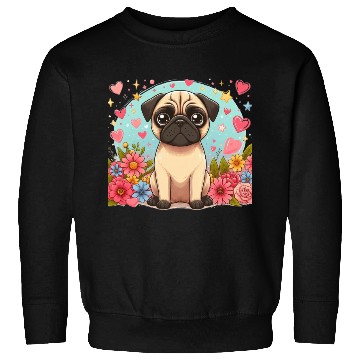 Discover Pug Dog Portrait Sweatshirts
