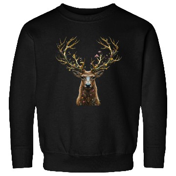 Discover Enchanted Forest Deer Illustration Sweatshirts