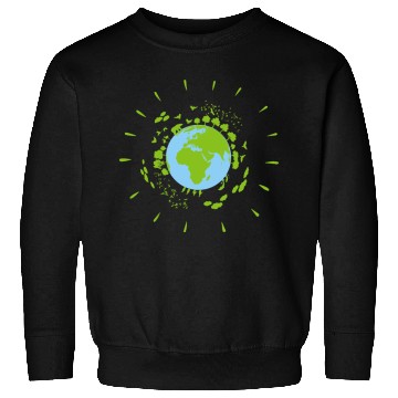 Discover Our Green Planet Earth Cool Illustration Sweatshirts