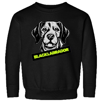 Discover Black Labrador Portrait Illustration Sweatshirts