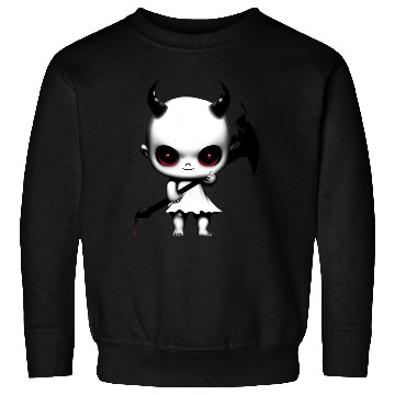 Discover Cute Demon Baby with Horns and Bat Wings Sweatshirts