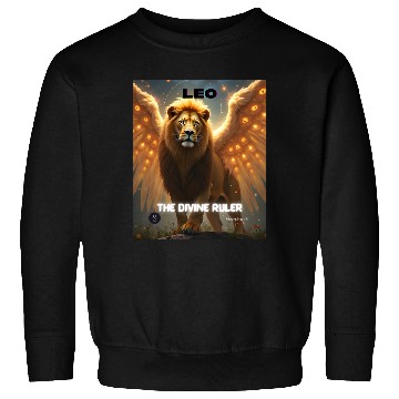 Discover Leo the Divine Ruler with Angel Wings Sweatshirts